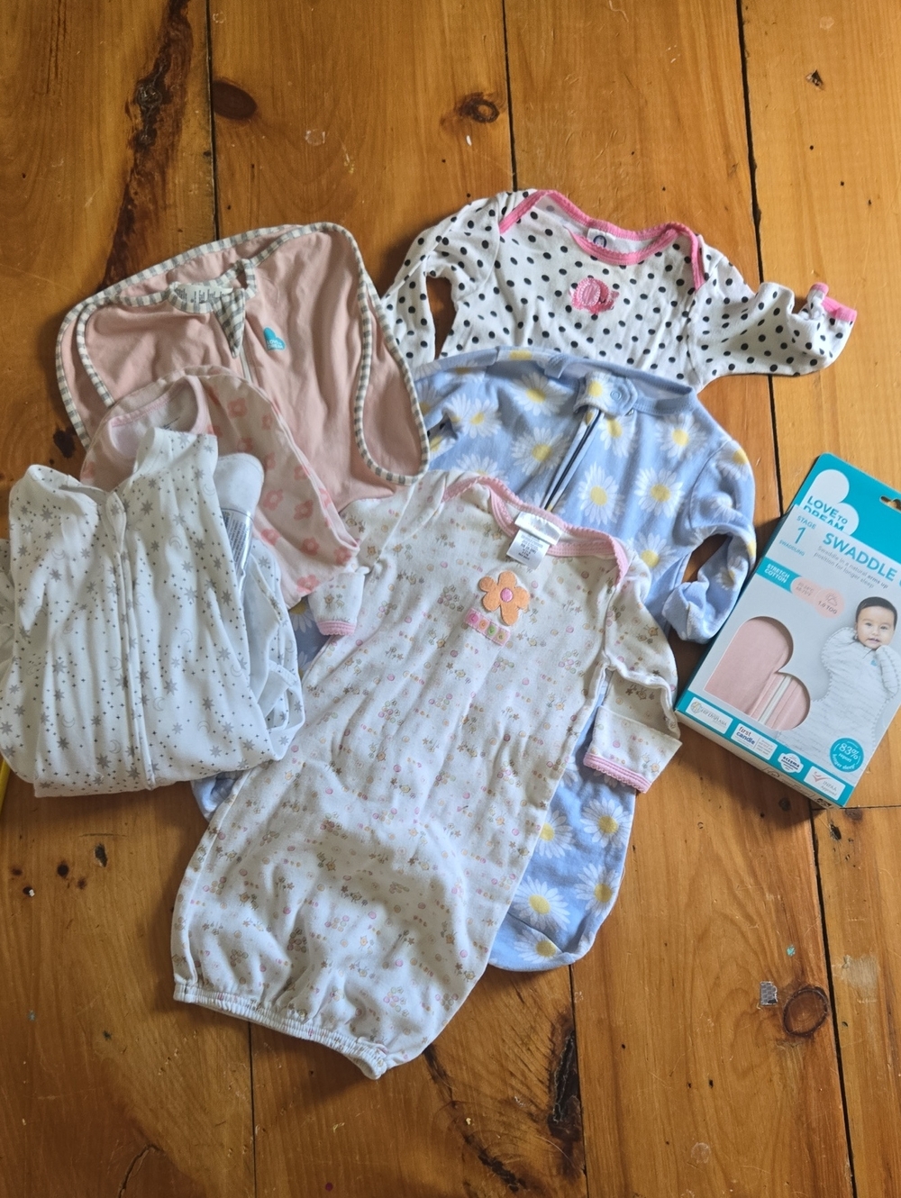 Baby Sleepwear Bundle in White & Pink